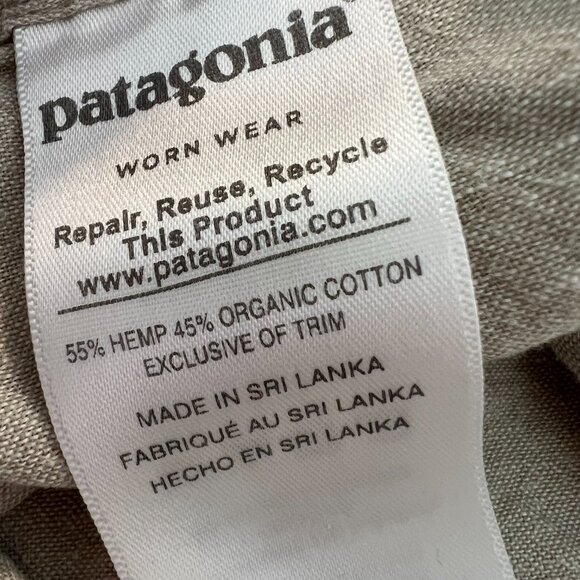 Patagonia Island Hemp Shorts Womens Size 2 Organic Cotton‎ Beige Lightweight - Picture 5 of 10